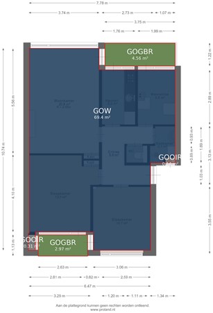 Floorplan - Aagje Dekenlaan 28, 1403 HH Bussum